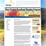 images of the WV Broadband mapping project website index page